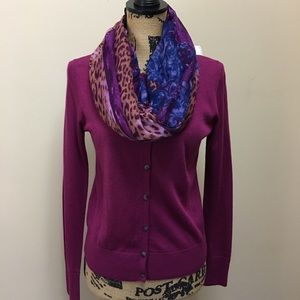 Beautiful button up sweater with scarf